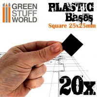 Green Stuff World - Plastic Square Bases 25x25 mm