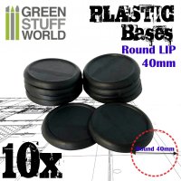 Green Stuff World - Plastic Bases - Round Lip 40mm