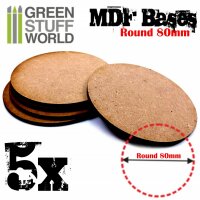 Green Stuff World - MDF Bases - Round 80mm