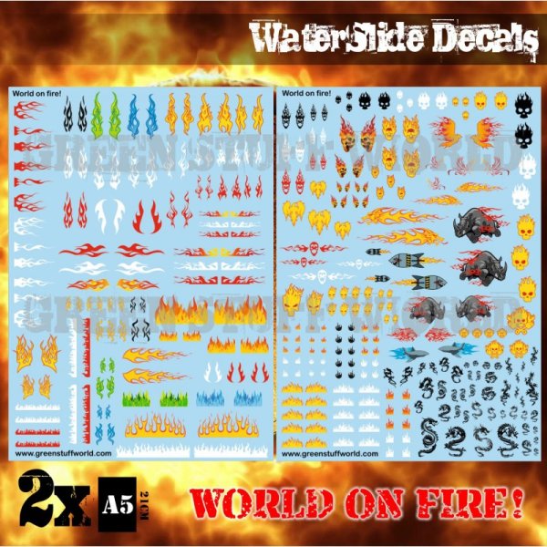 Green Stuff World - Waterslide Decals - World on Fire