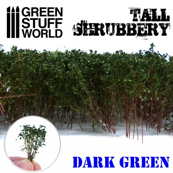 Green Stuff World - Tall Shrubbery - Dark Green