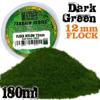 Green Stuff World - Static Grass Flock 12mm - Dark Green...