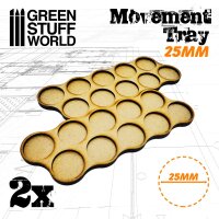 MDF Movement Trays 25mm x10 - Skirmish