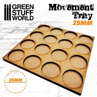 Green Stuff World - MDF Movement Trays 25mm 4x4 -...