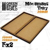Green Stuff World - MDF Movement Trays 20mm 5x2