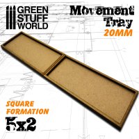 Green Stuff World - MDF Movement Trays 20mm 5x2