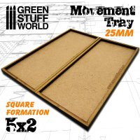 Green Stuff World - MDF Movement Trays 25mm 5x2