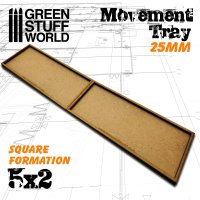 Green Stuff World - MDF Movement Trays 25mm 5x2