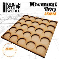 Green Stuff World - MDF Movement Trays 25mm 5x5 - Skirmish Lines