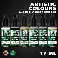 Green Stuff World - Paint Set - Black and White