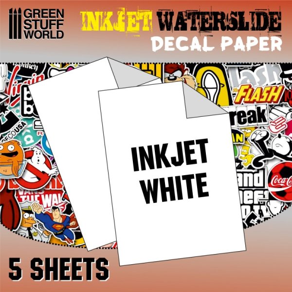 Green Stuff World - Waterslide Decals - Inkjet White