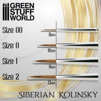 Green Stuff World - GOLD SERIES Siberian Kolinsky Brush - Size 0