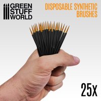 Green Stuff World - 25x Disposable Synthetic Brushes