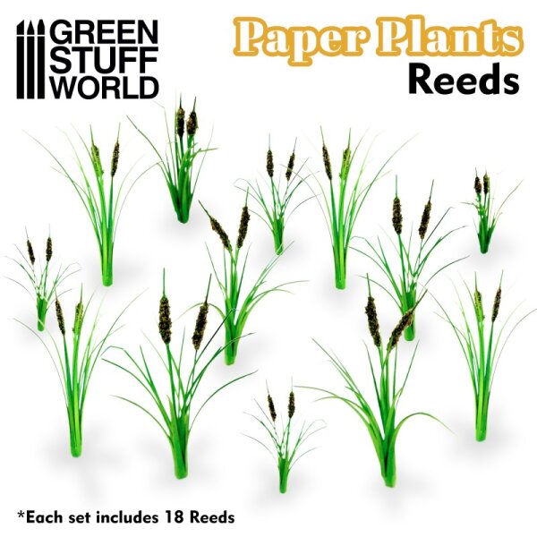 Green Stuff World - Paper Plants - Reeds