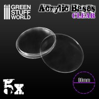 Acrylic Bases - Round 80 mm CLEAR
