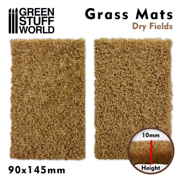 Green Stuff World - Grass Mat Cutouts - Dry Fields