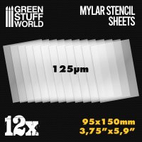 Green Stuff World - Small Mylar Stencil Sheets x12