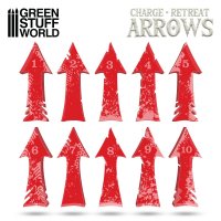 Green Stuff World - Charge and Retreat Arrows - Red