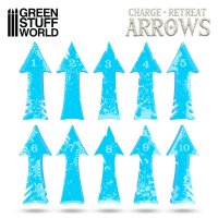 Green Stuff World - Charge and Retreat Arrows - Light Blue
