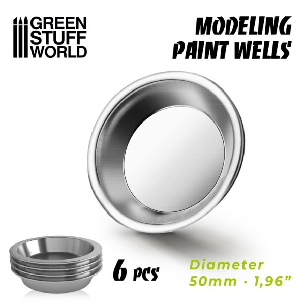 Green Stuff World - Modelling Paint Wells x6