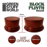 Green Stuff World - Round Block Plinth 8cm - Hazelnut