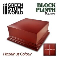 Green Stuff World - Square Top Display Plinth 10x10cm - Hazelnut Brown