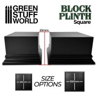 Green Stuff World - Square Top Display Plinth 10x10cm - Black