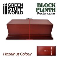 Green Stuff World - Rectangular Top Display Plinth 12x6cm - Hazelnut Brown