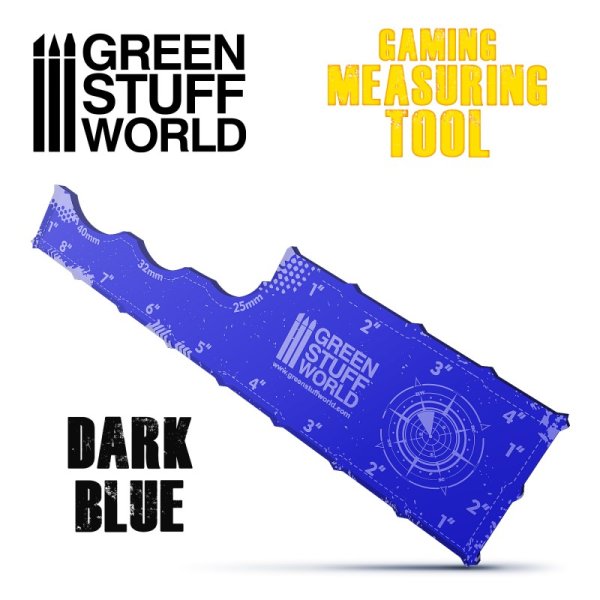 Green Stuff World - Gaming Measuring Tool - Dark Blue 8 inches