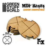Green Stuff World - MDF Bases - Round 50 mm (Legion)