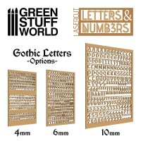 Green Stuff World - Letters and Numbers 4 mm GOTHIC