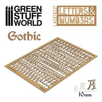 Green Stuff World - Letters and Numbers 10 mm GOTHIC