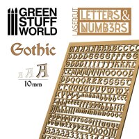 Letters and Numbers 10 mm GOTHIC