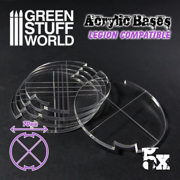 Green Stuff World - Acrylic Bases - Round 70 mm (Legion)