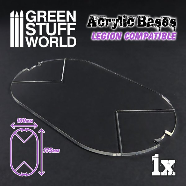 Green Stuff World - Acrylic Bases - Oval Pill 100x175 mm (Legion)