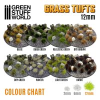 Green Stuff World - Grass TUFTS - 12mm self-adhesive - BURNT