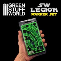 Green Stuff World - Legion arc-shaped line of fire markers - GREEN FLUOR