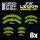 Green Stuff World - Legion arc-shaped line of fire markers - GREEN FLUOR