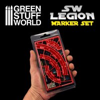 Green Stuff World - Legion arc-shaped line of fire markers - RED