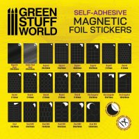 Green Stuff World - Square Magnetic Sheet SELF-ADHESIVE - 20x20mm