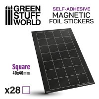 Green Stuff World - Square Magnetic Sheet SELF-ADHESIVE -  40x40mm