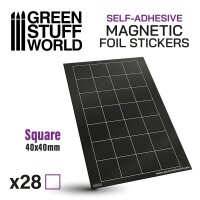 Square Magnetic Sheet SELF-ADHESIVE -  40x40mm