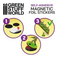 Green Stuff World - Round Magnetic Sheet SELF-ADHESIVE -...