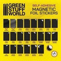 Green Stuff World - Rectangular Magnetic Sheet SELF-ADHESIVE - 25x50mm