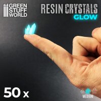 AQUA TURQUOISE GLOW Resin Crystals - Medium