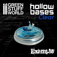 Green Stuff World - Hollow Plastic Bases - TRANSPARENT 32mm