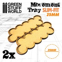 MDF Movement Trays 25mm x 10 - SLIM-FIT