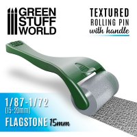 Green Stuff World - Rolling pin with Handle - Flagstone 15mm