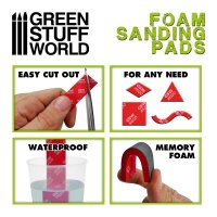 Green Stuff World - Foam Sanding Pads 400 grit