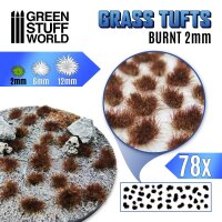 Green Stuff World - Grass TUFTS - 2mm self-adhesive - Burnt